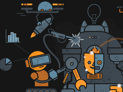 Robots illustration robot svg technology vector