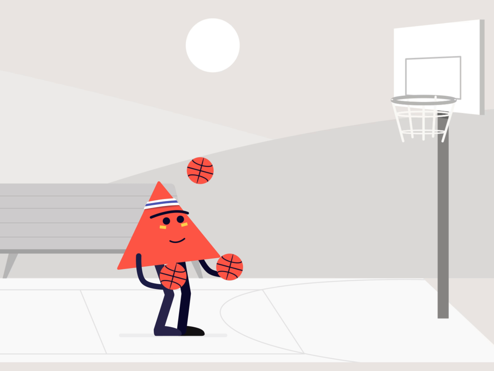Basketball Gymnastics 2danimation animation character animation creative director illustration motion designer motion graphics