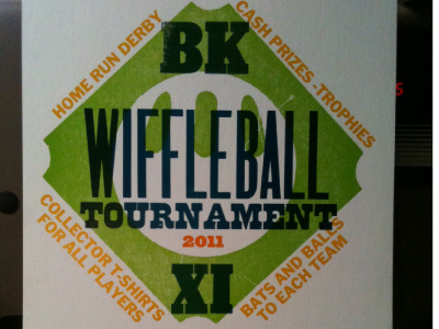 Wiffleball Poster - letterpress