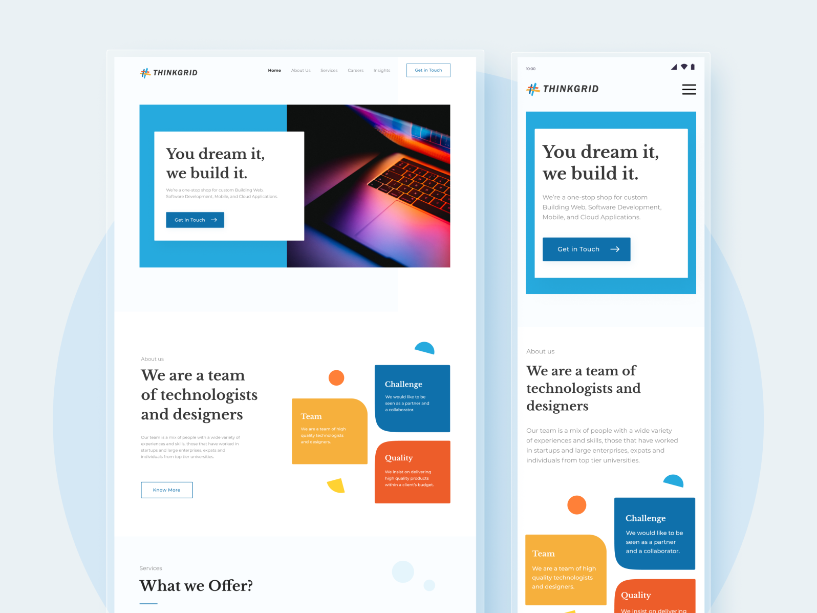 ThinkGrid Website | UI Design by Issac Sinha on Dribbble