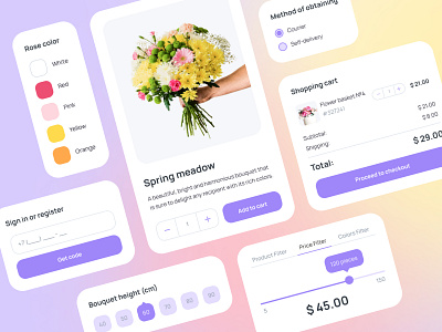 Flower Delivery Ui Elements