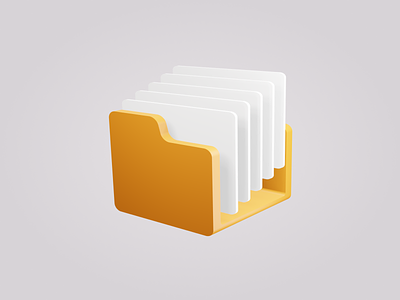 Simple 3D icon 3d 3d icon blender blender3d folder icon iconography illustration isometric isometric illustration