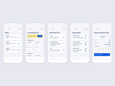 Eyewear Store App | Lens Selection Process