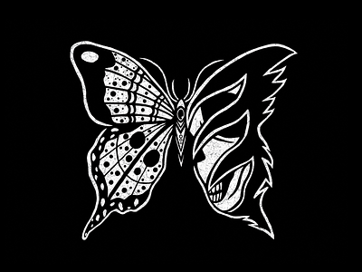 DEATHMOTH butterfly design illustration logo merch design minimal moth skull tattoo texture