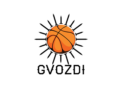 Logo Gvozdi nails баскетбол вектор лого логотип
