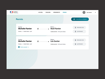 Visitation permit - Inmate family portal appointment booking card cards cards ui case studies case study custody dasboard permission permissions permit prison responsive responsive design responsive web design ui ux visitor