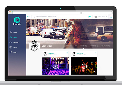 Profil - Livonair - Social network concept template