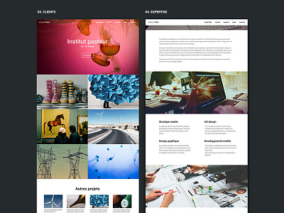 Clients / Expertise page - Web agency website by Léo Sestier on Dribbble