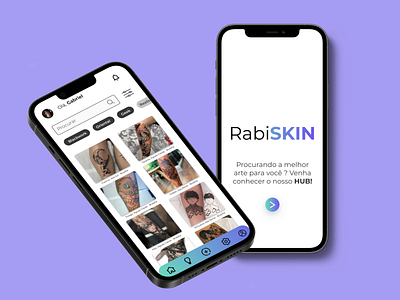 Projeto Pessoal - RabiSkin app design interface logo ui ux