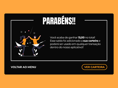 Parabéns!! - Teste 001 app design interface ui ux web