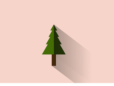 Tree Illustration background design brown christmas christmas tree design green illustration illustrator jungle logo pine pines pink tree ui wood woods