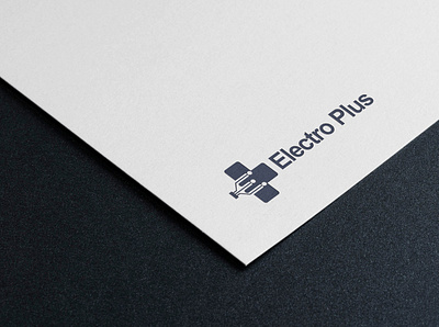 Electro Plus black board bussiness design electric electro electronic electroniclogo gray illustration logo mockup paper plug plus vector