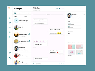 Personal messenger app design blue chat chat room design illustration messenger messenger design minimal design minimal messenger text typography ui ux vector web app design