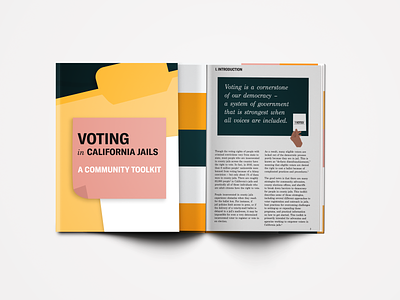 Jail Voting Toolkit: ACLU design digital illustration indesign layout print social justice