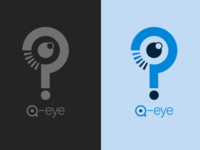 Q-Eye logo branding design illustration logo minimal vector