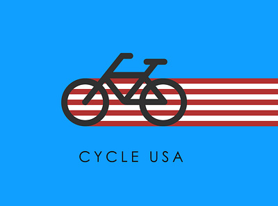 cycle usa branding design icon illustration minimal vector