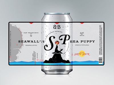 Seawall's Sea Puppy Label Design art direction brand design branding design