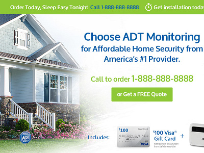 ADT Home Security web design