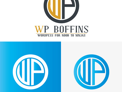 WP LOGO DESIGN branding design flat graphic design illustration logo minimal typography ui ux vector