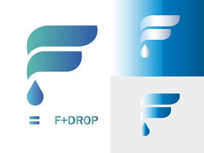 F + DROPE LOGO DESIGN app branding design flat graphic design illustration logo minimal typography vector