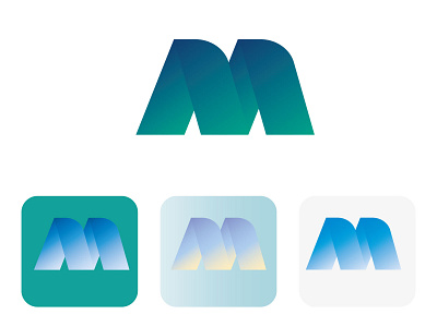 M letter logo design and app icon app branding design graphic design illustration illustrator logo minimal typography vector