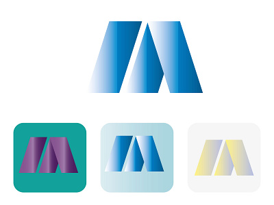 M letter logo design and app icon