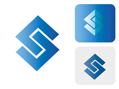 S letter logo and app icon