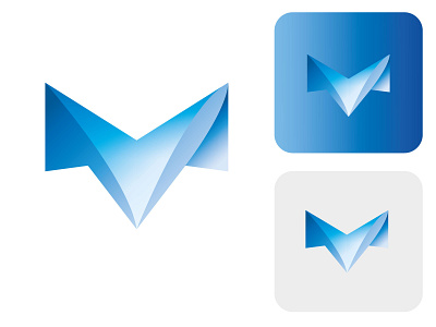 M letter logo design and App icon