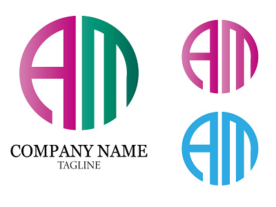 AM MONOGRAM LOGO DESIGN design flat graphic design illustration logo minimal monogram logo typography