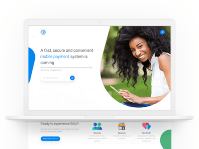 Sika Website Redesign clean landing page mobile app landing page payment ui ux