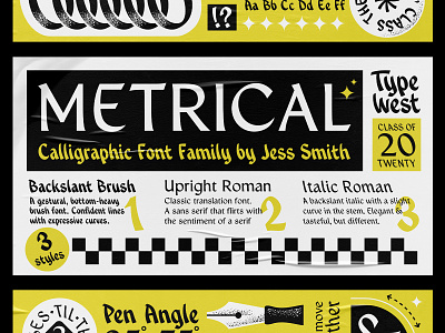 My first font family - Metrical