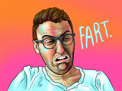 My X-Boyfriend fart glasses gradient portrait x boyfriend