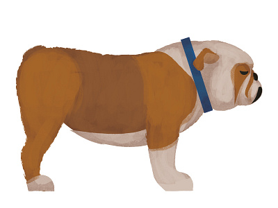 Bulldog brushes bulldog digital paint dog illustration pets