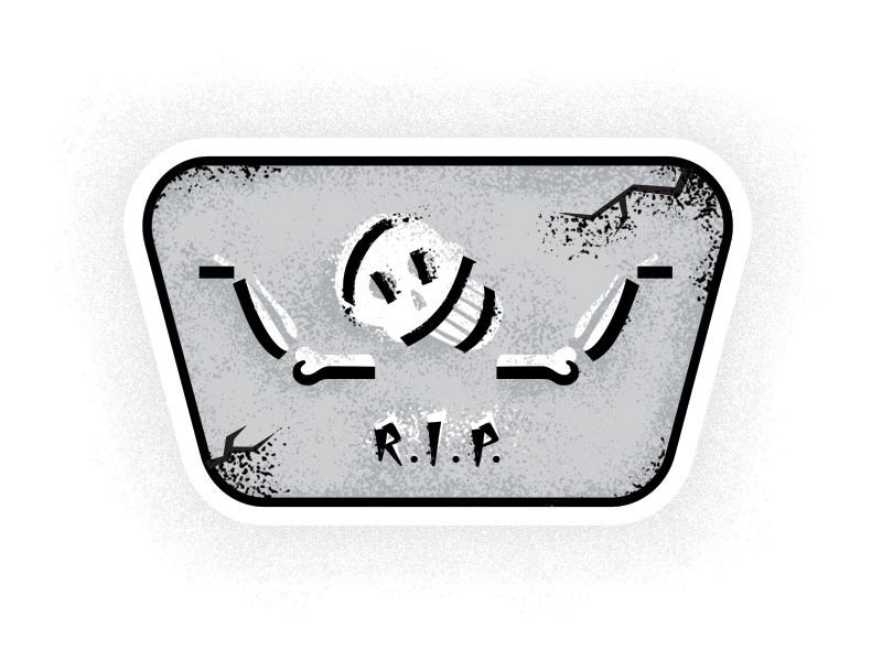 R.I.P. 2016 whatever illustration shrug skull skeleton r.i.p. rip