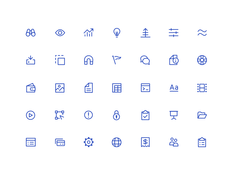 Product Details Icon Set code documents icon iconography minimalist navigation overview product ranking site search weights