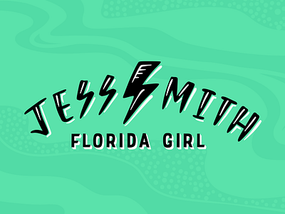 Florida Girl branding business card florida hand lettering illustration lightening bolt logo swamp
