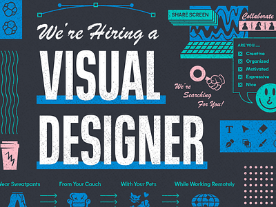 Elastic is Hiring branding brutalist design team hiring iconography illustration job application symbol texture
