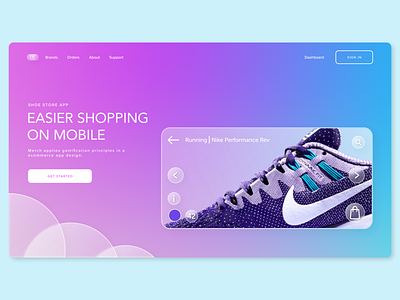 Shoe Store App | Home Page adobe xd home page shopping app web design