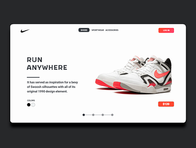 Nike Shoes Shop Concept branding design footwear design nike store ui web design