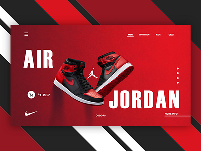 Nike Sneaker Shop branding design footwear design nike web design webdesign