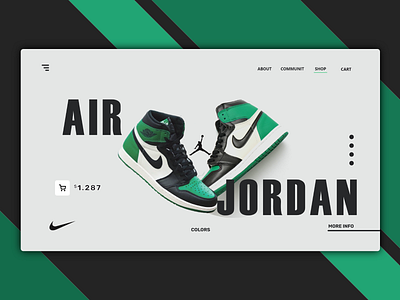 Nike Jordan High Pine Sneaker Shop footwear design jordan minimal nike nike air jordan store ui web design