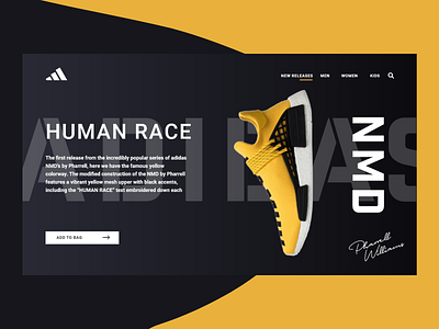 Adidas NMD Shoe Web Design