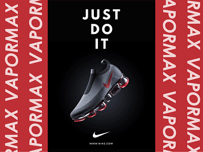 Nike VAPORMAX - Poster branding design footwear design illustration minimal nike poster design