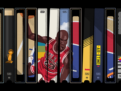 The Jordan VHS Collection basketball chicago bulls illustration michael jordan nba