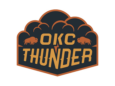 OKC Thunder logo concept logo nba oklahoma redesign thunder