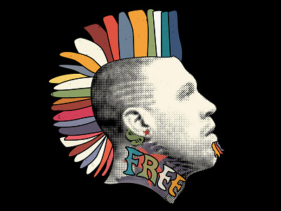 Free Bird birdman miami heat mohawk nba tattoo