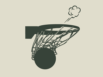 Swish basketball illustration