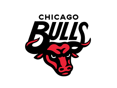 NBA Logo Redesigns: Chicago Bulls bull bulls lettering logo mascot nba redesign sports