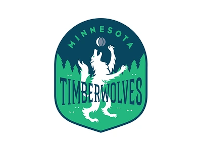 NBA Logo Redesigns: Minnesota Timberwolves badge basketball logo minnesota nba redesign team timberwolves wolves