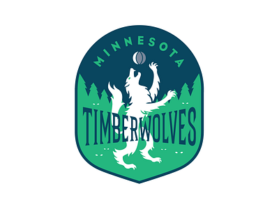 NBA Logo Redesigns: Minnesota Timberwolves badge basketball logo minnesota nba redesign team timberwolves wolves